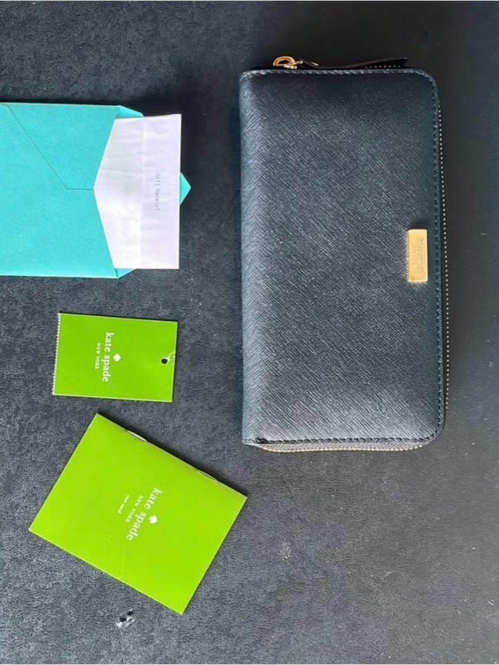 New Kate Spade Black Laurel Way Neda Leather Wallet